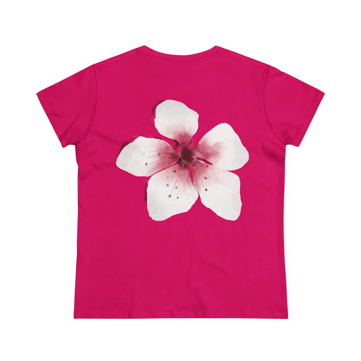 Watercolor Sakura Blossom Back Print Women’s Tee