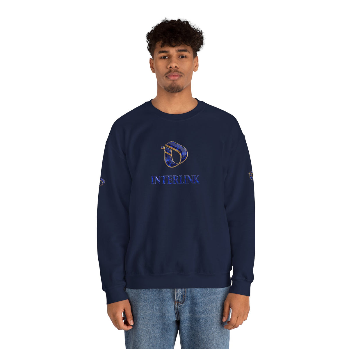 Sapphire Gem Interlink Crewneck Sweatshirt