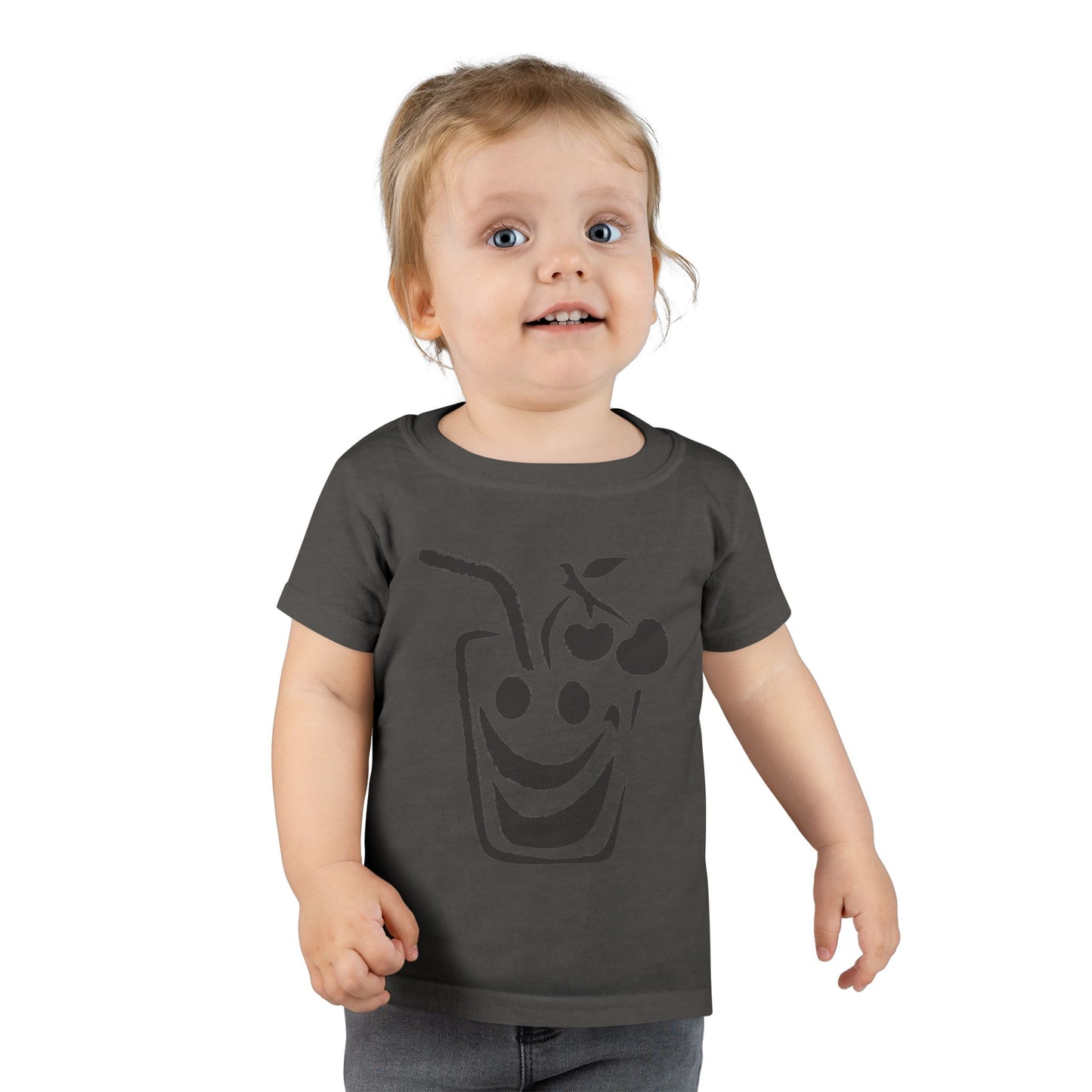 Toddler Smiling Juice Cup Graphic T-Shirt