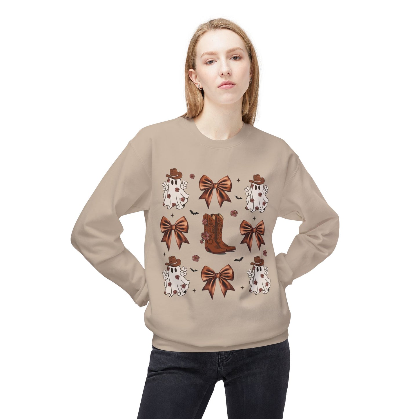 Autumn Floral Graphic Women's Crewneck Sweatshirt