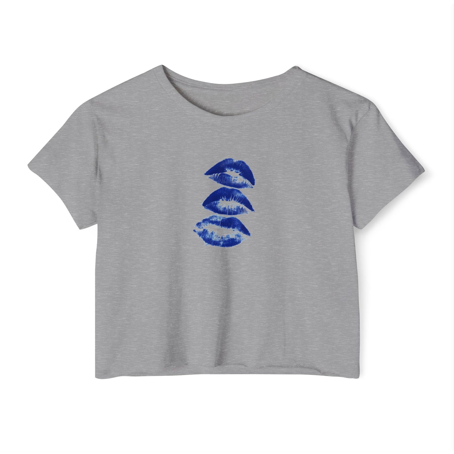 Triple Kiss Print Boxy Tee