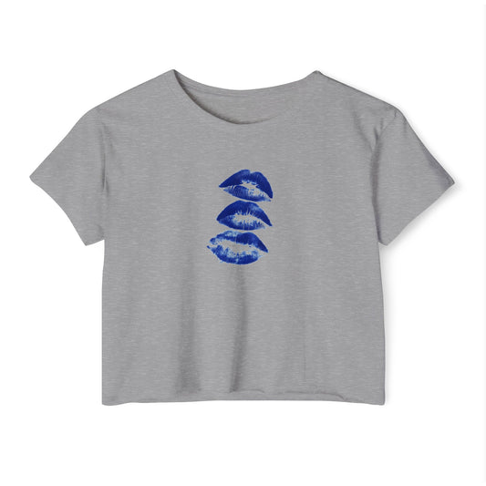 Triple Kiss Print Boxy Tee