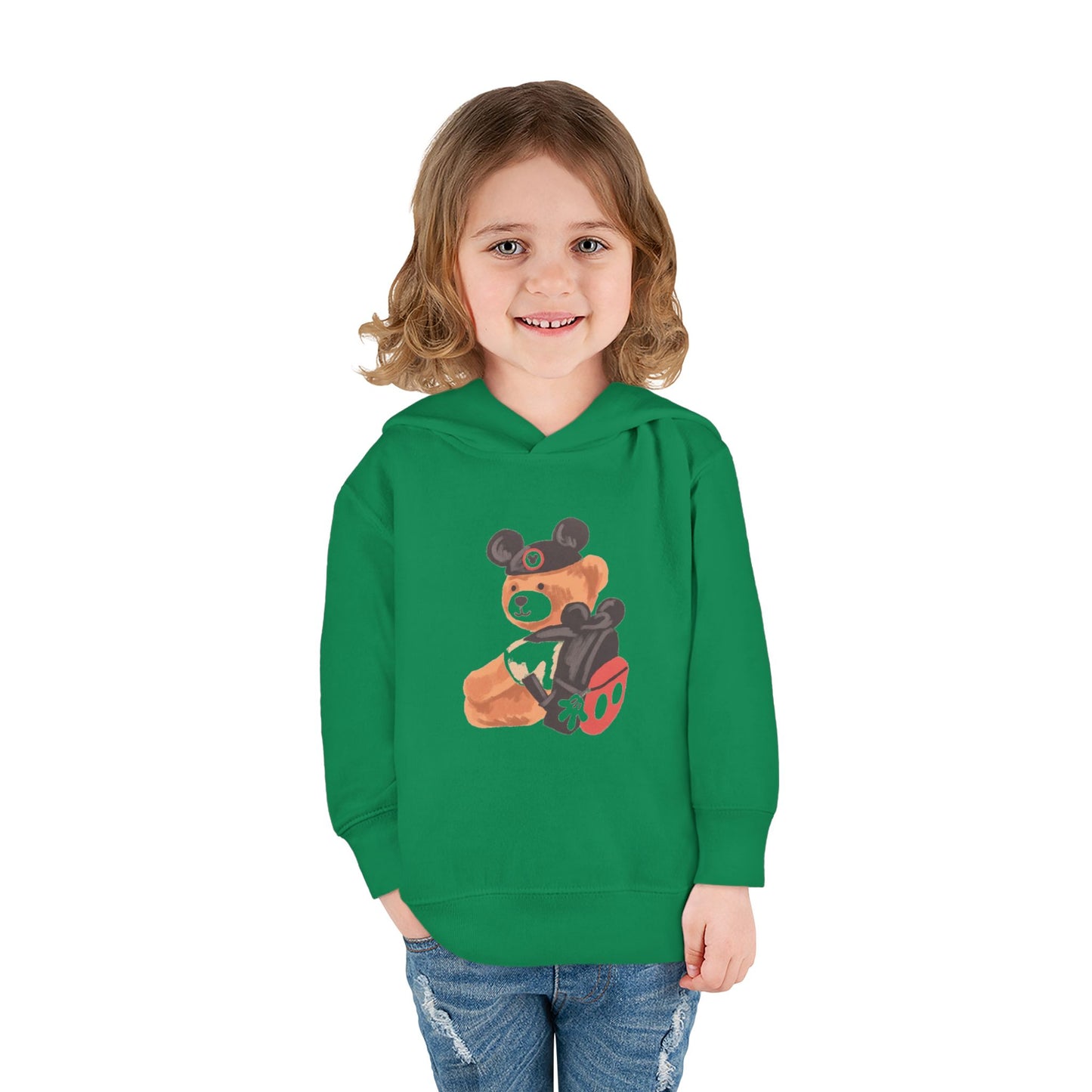 Playful Teddy Bear Toddler Pullover Hoodie