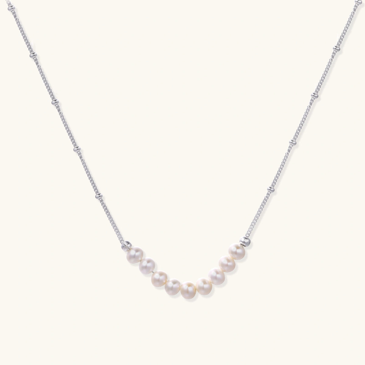 Luna Pearl Arc Necklace