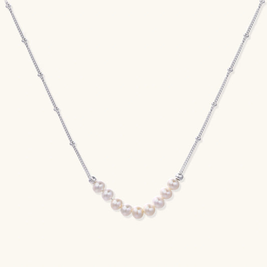 Luna Pearl Arc Necklace