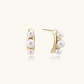 Pearl Trio Curve Studs