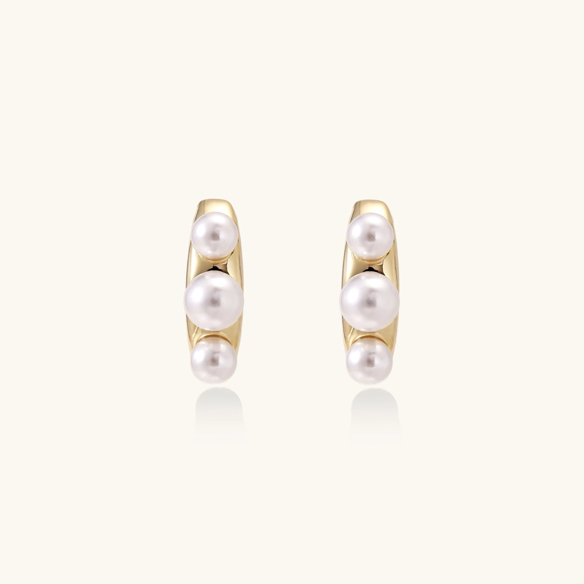 Pearl Trio Curve Studs