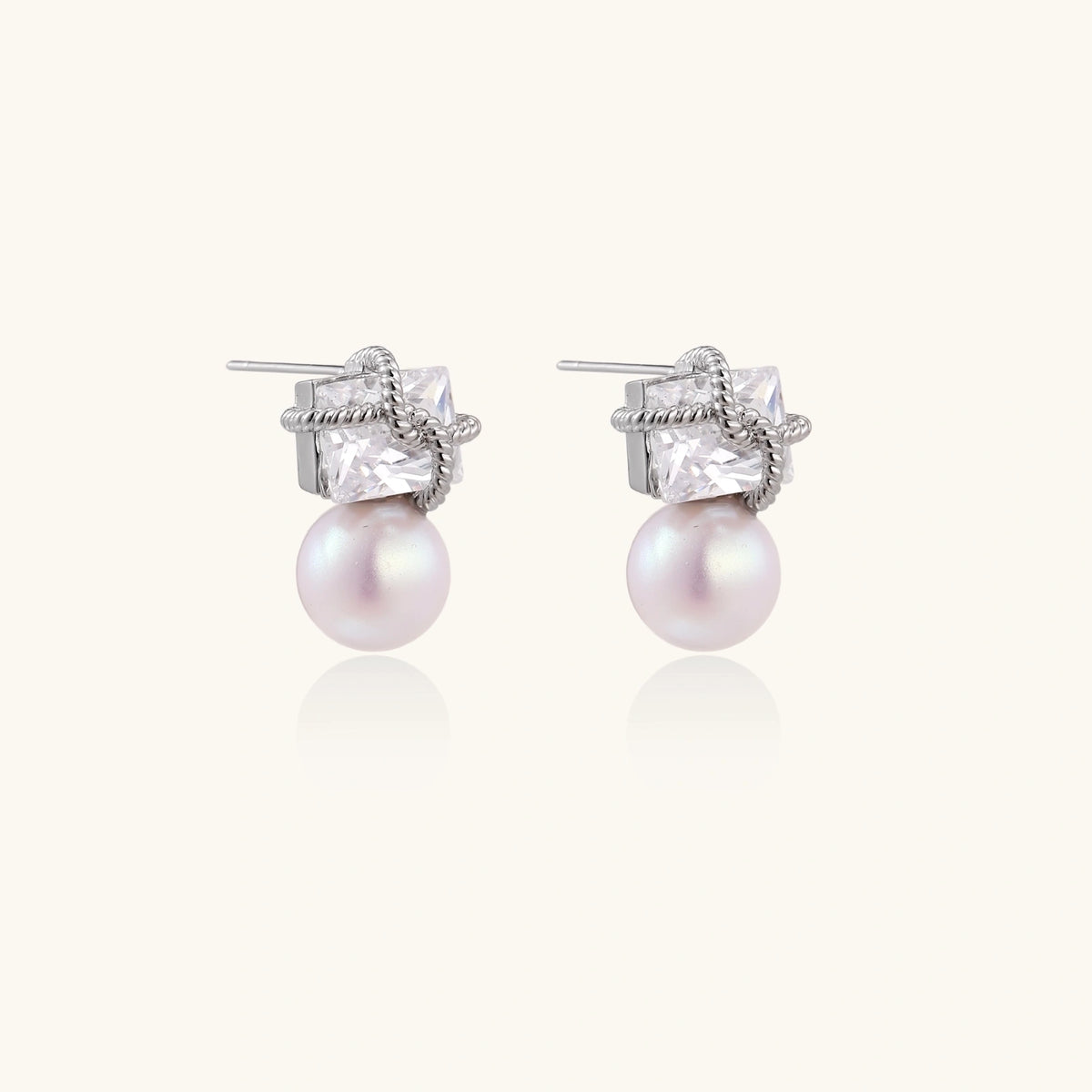 Stardust Pearl Drop Earrings