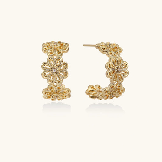 Bloom Filigree Hoops
