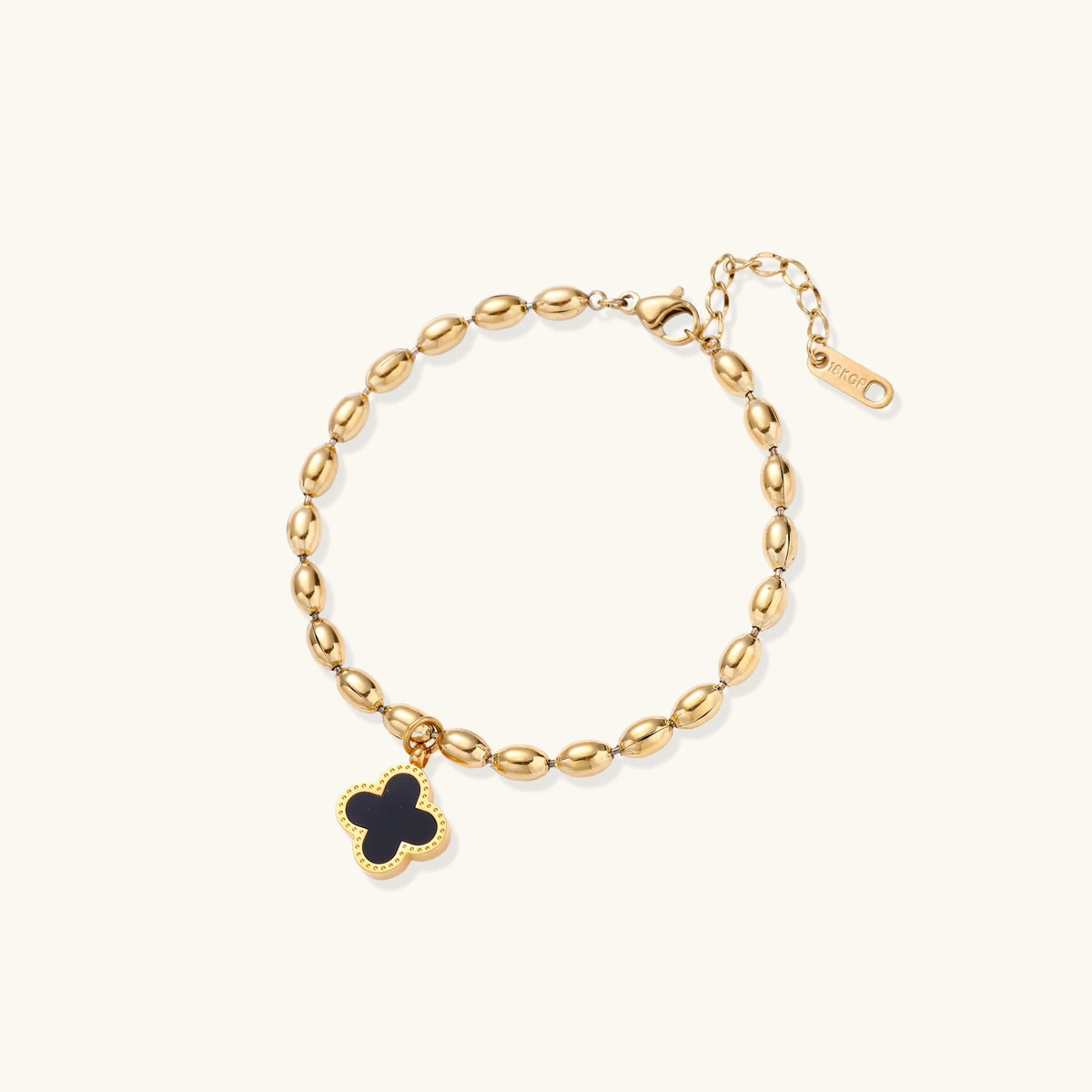Reversible Lucky Clover Beaded Bracelet