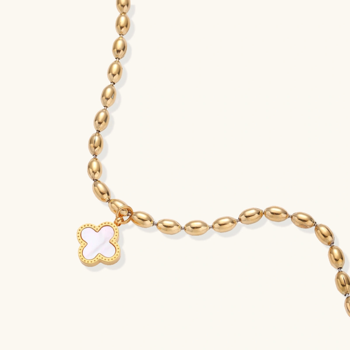 Reversible Lucky Clover Beaded Bracelet