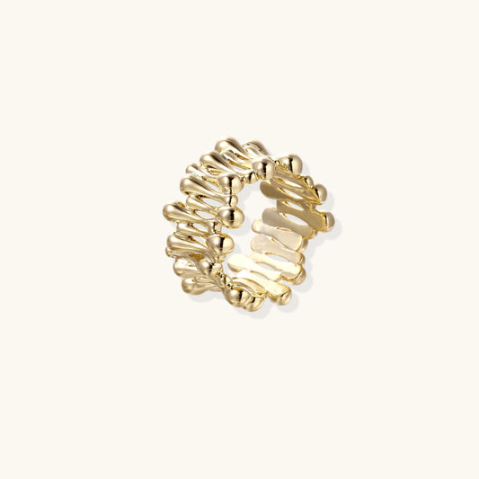 Golden Rope Sculpture Ring
