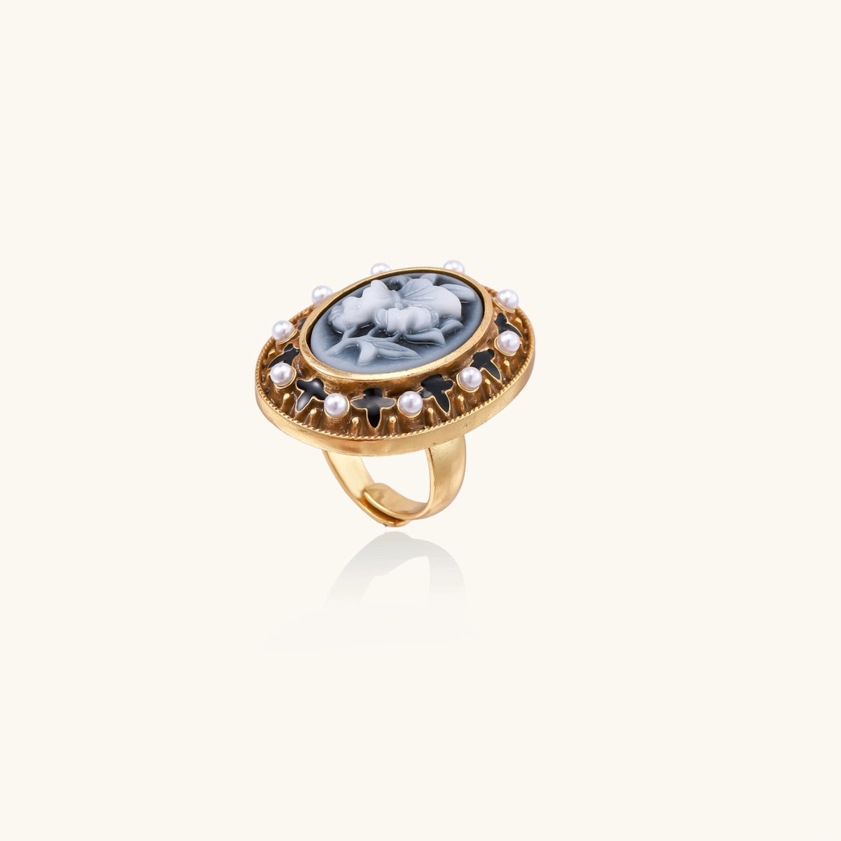 Victorian Rose Cameo Ring