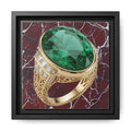 Burgundy Emerald Statement Canvas