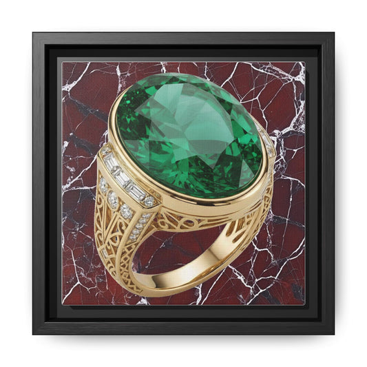 Burgundy Emerald Statement Canvas