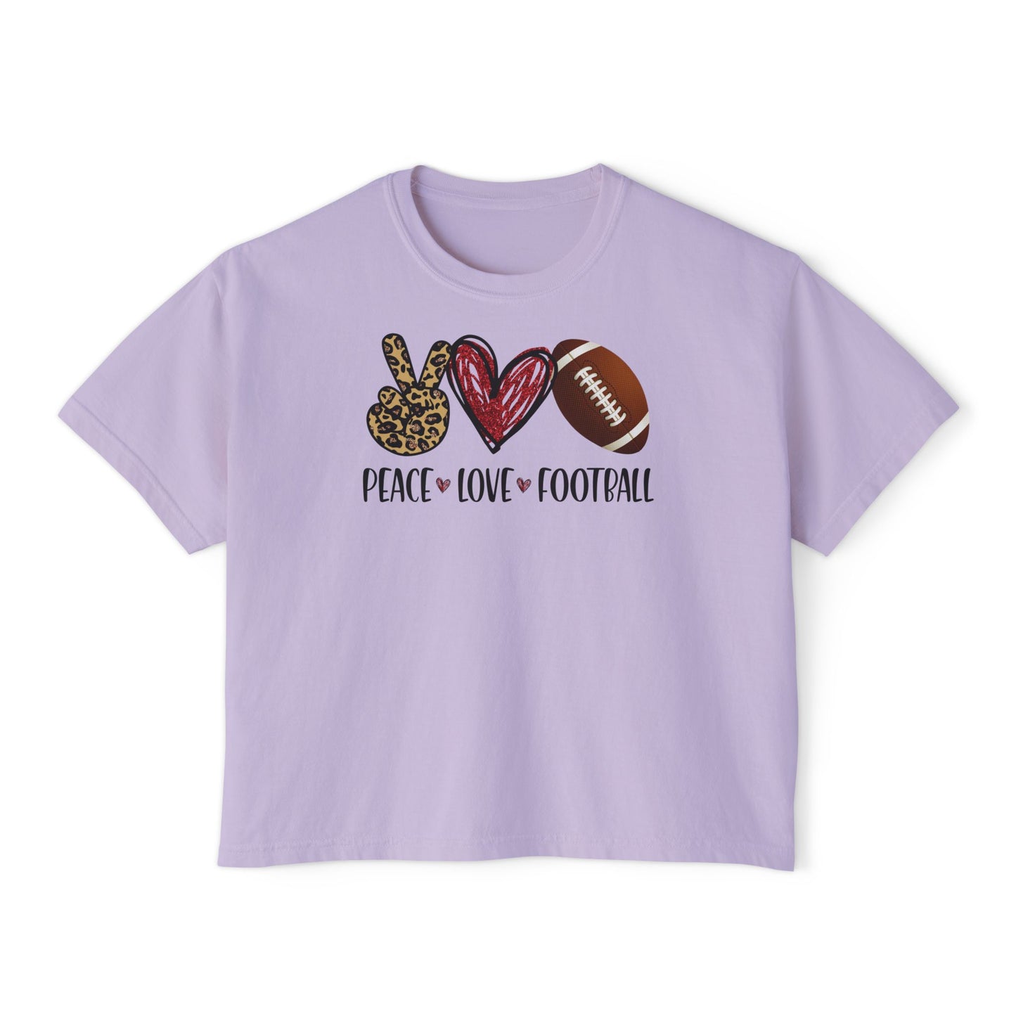 Football Heart Boxy Tee