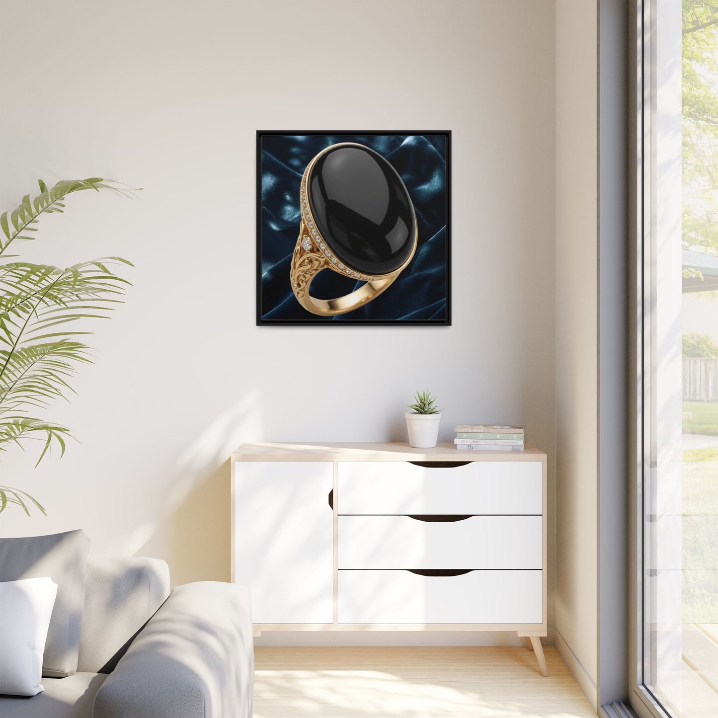 Midnight Onyx Velvet Canvas