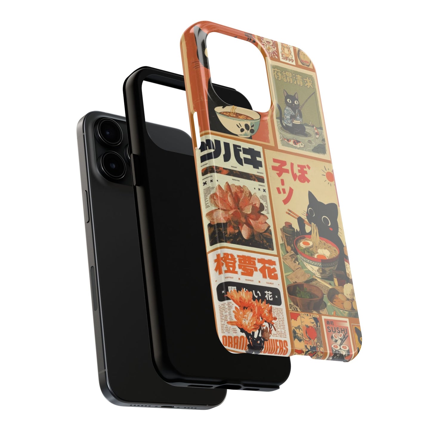 Retro Cat Collage Apple Phone Case