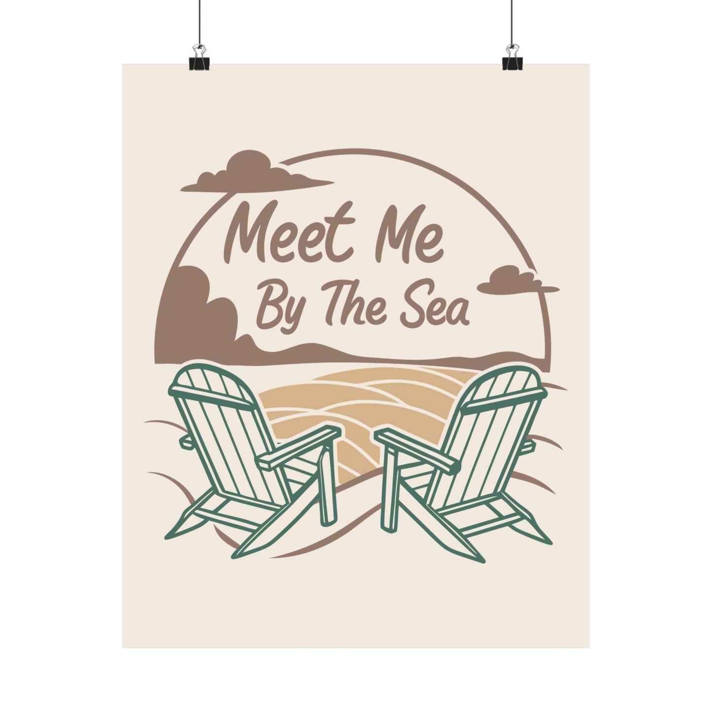 Meet Me By The Sea Coastal Matte Poster