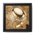 Gold Ring Old World Map Framed Art