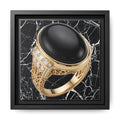 Onyx Noir Marble Canvas
