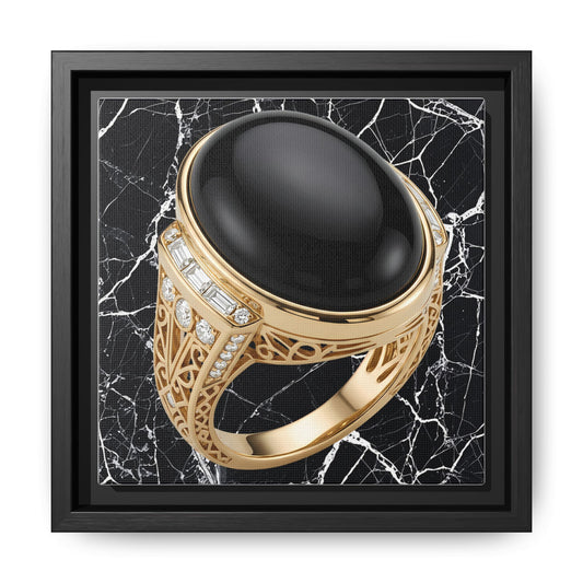 Onyx Noir Marble Canvas