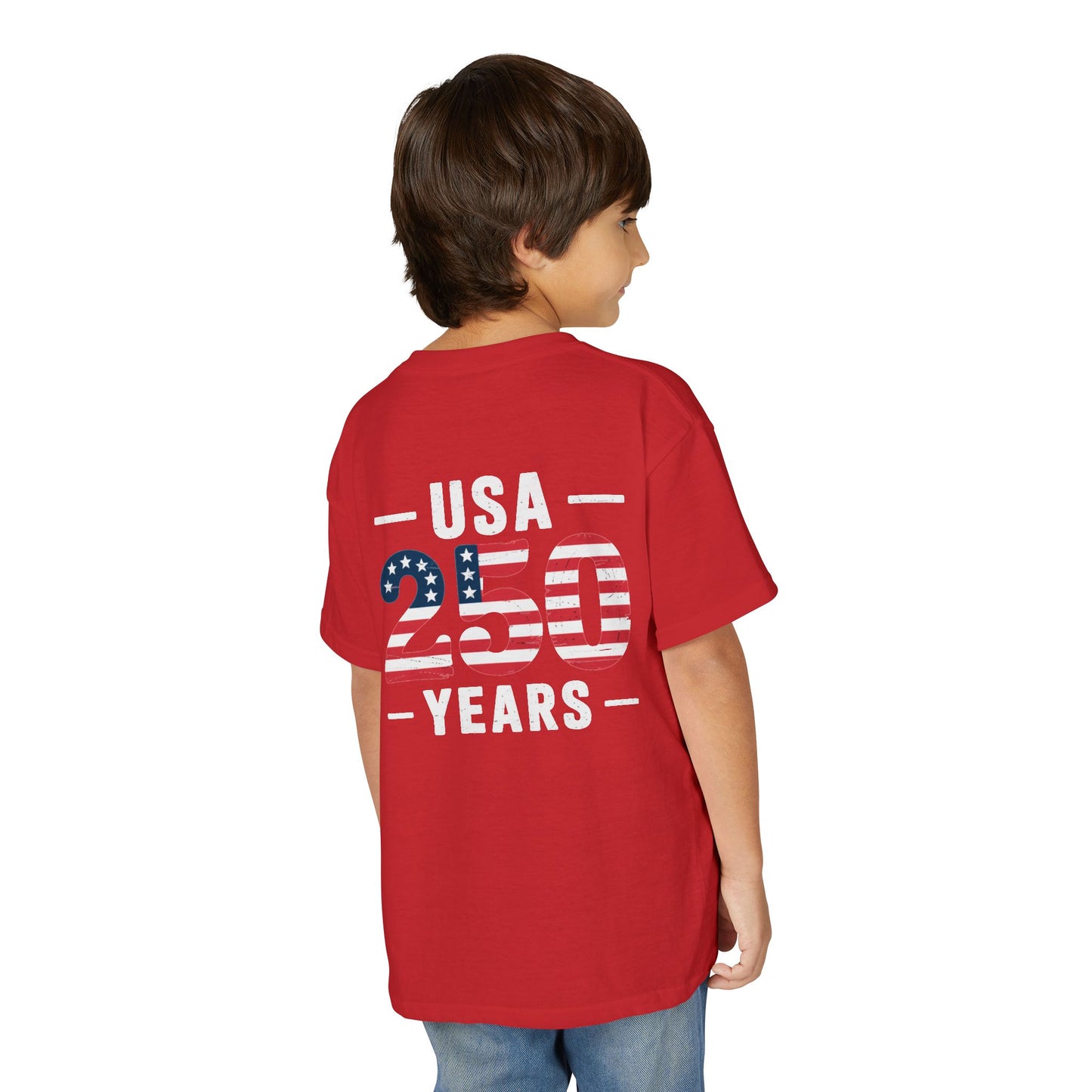 Youth USA 250 Years Patriotic Flag T-Shirt