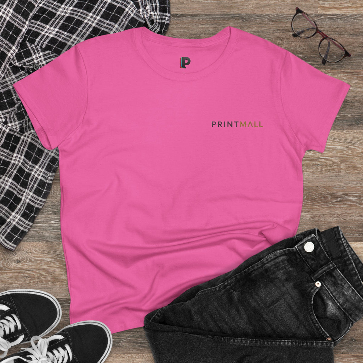 Golden Bamboo Ink Brush Back Print Women’s Tee
