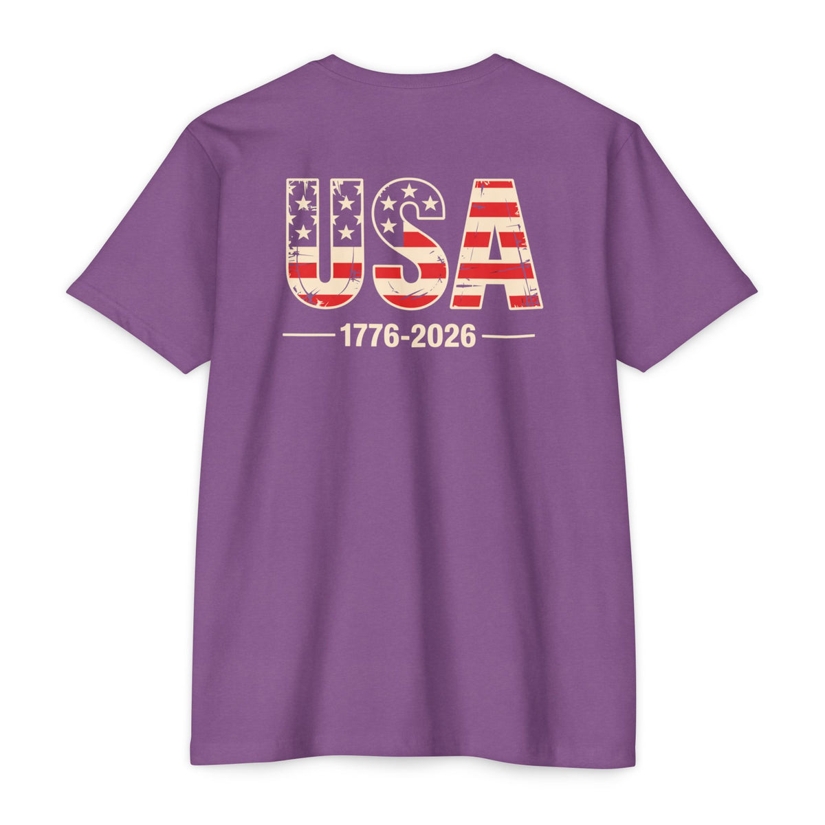 USA 1776-2026 Patriotic Flag Graphic T-Shirt
