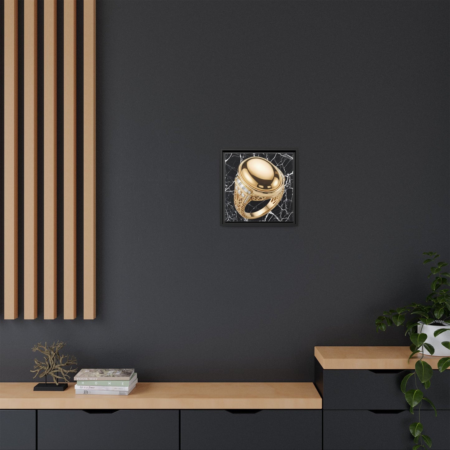 Gilded Marble Signet Canvas