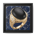 Onyx Cobalt Marble Canvas