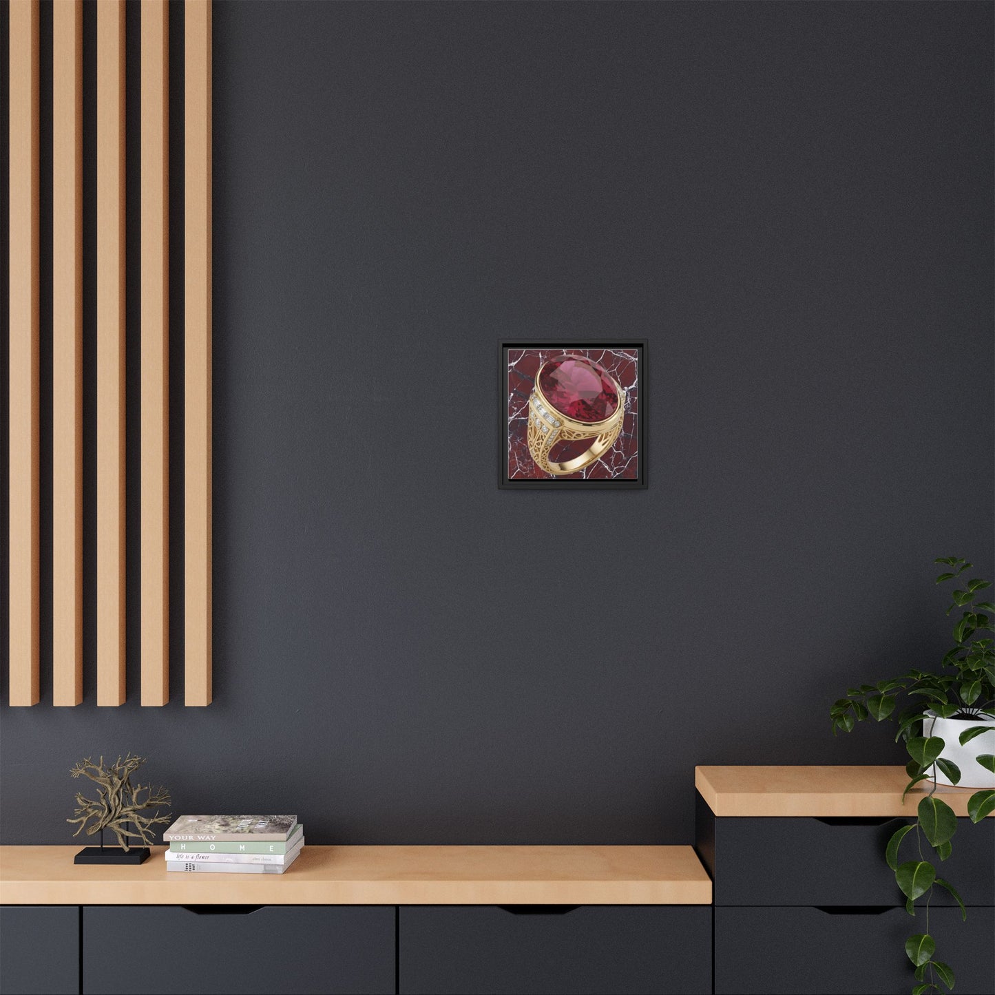 Burgundy Ruby Veinstone Canvas