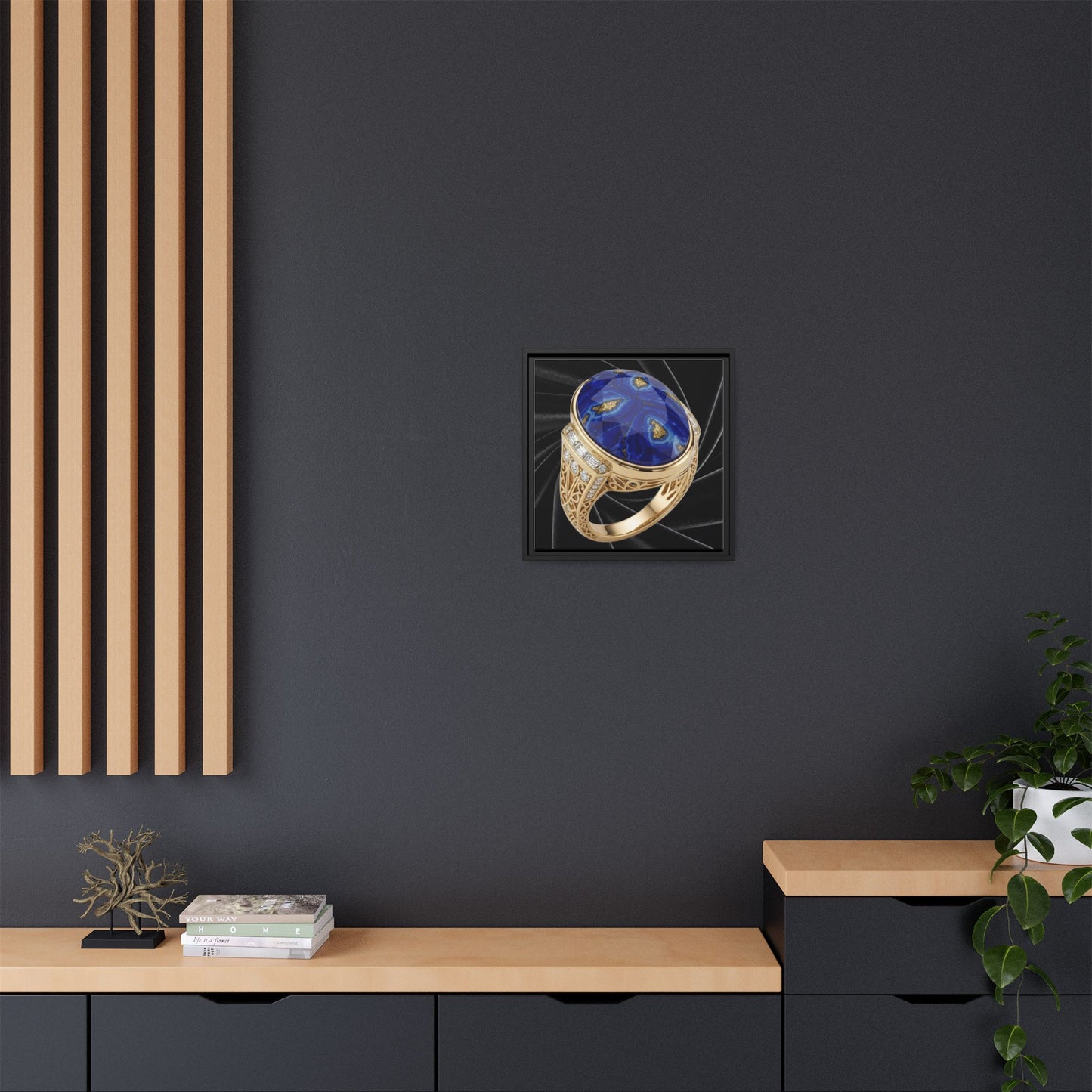 Lapis Midnight Satin Canvas