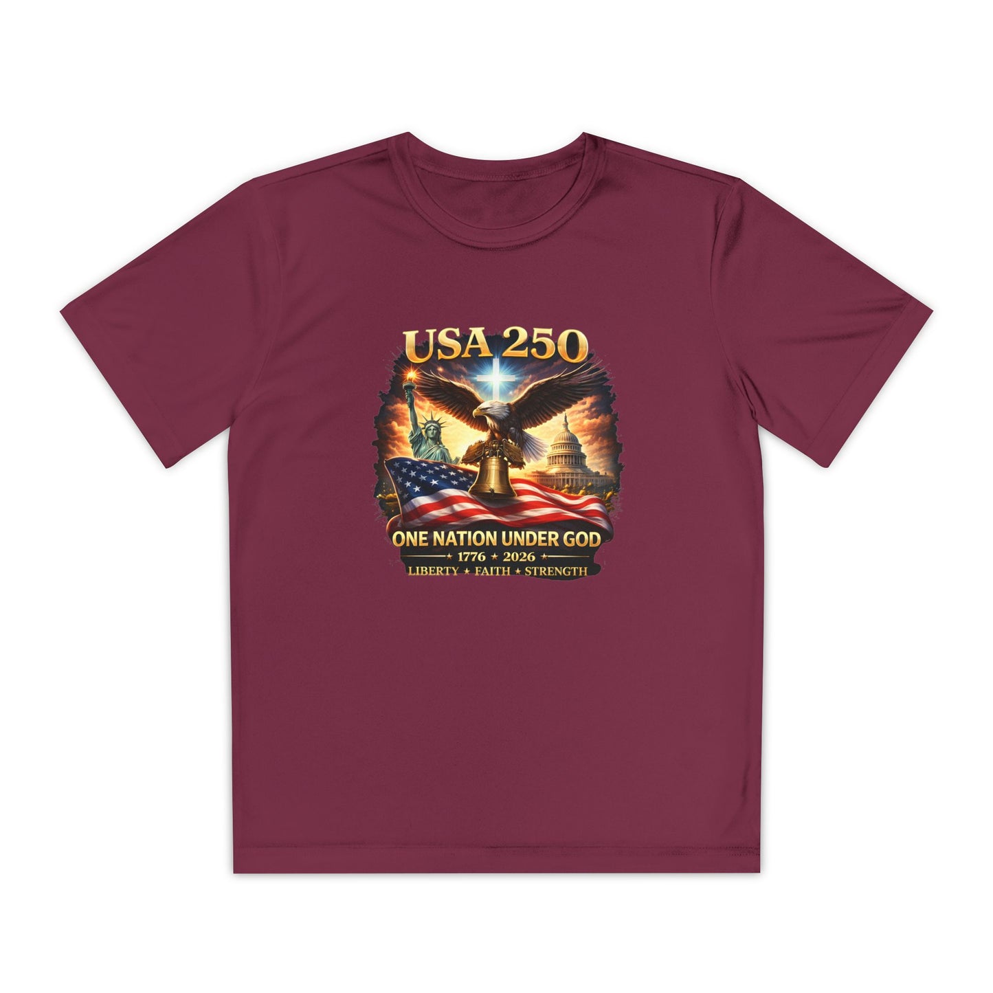 USA 250 Youth Patriotic Graphic Tee