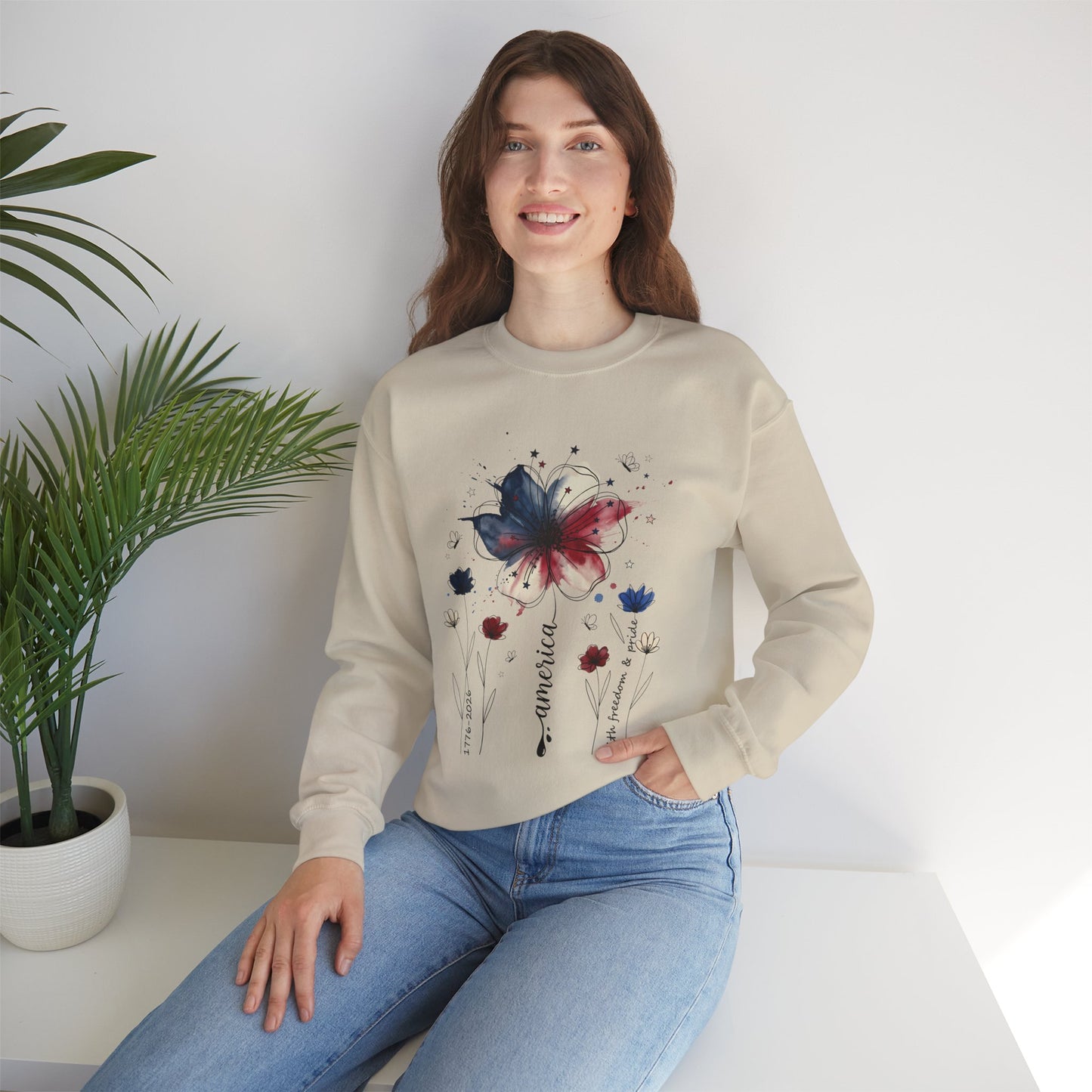 Midnight Bloom Graphic Crewneck Sweatshirt