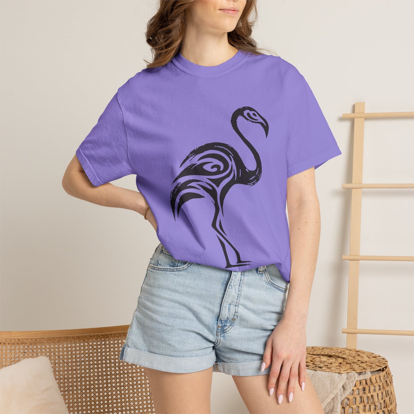 Flamingo Tribal Graphic T-Shirt