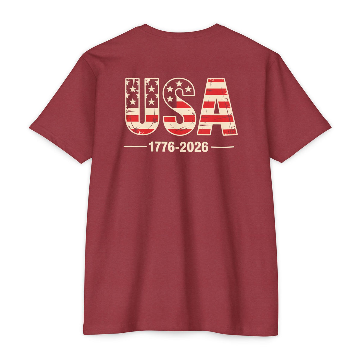 USA 1776-2026 Patriotic Flag Graphic T-Shirt