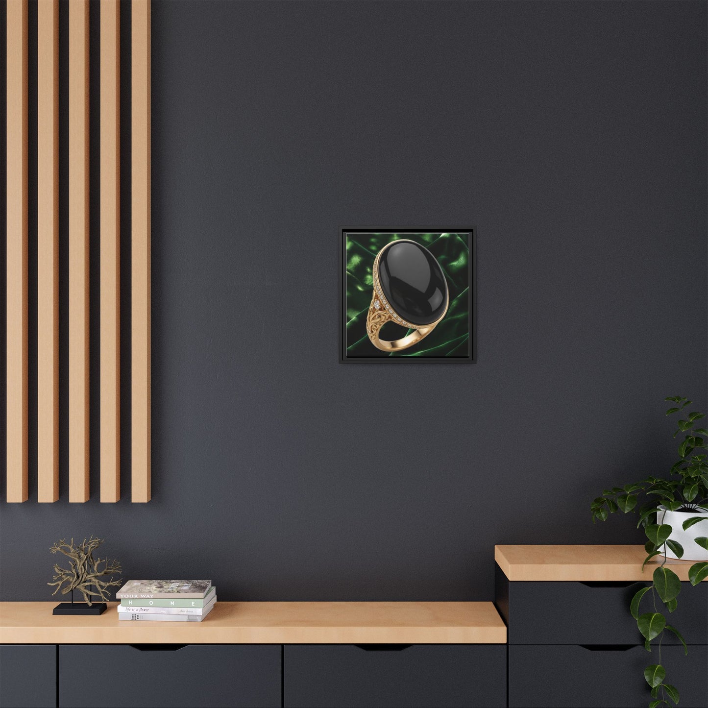 Onyx Emerald Reverie Ring Canvas