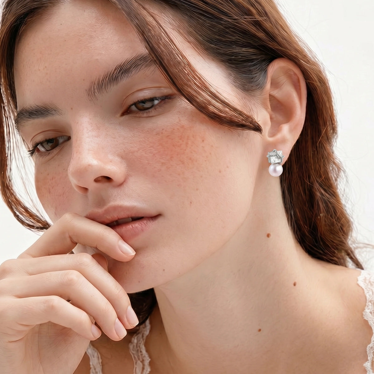 Stardust Pearl Drop Earrings