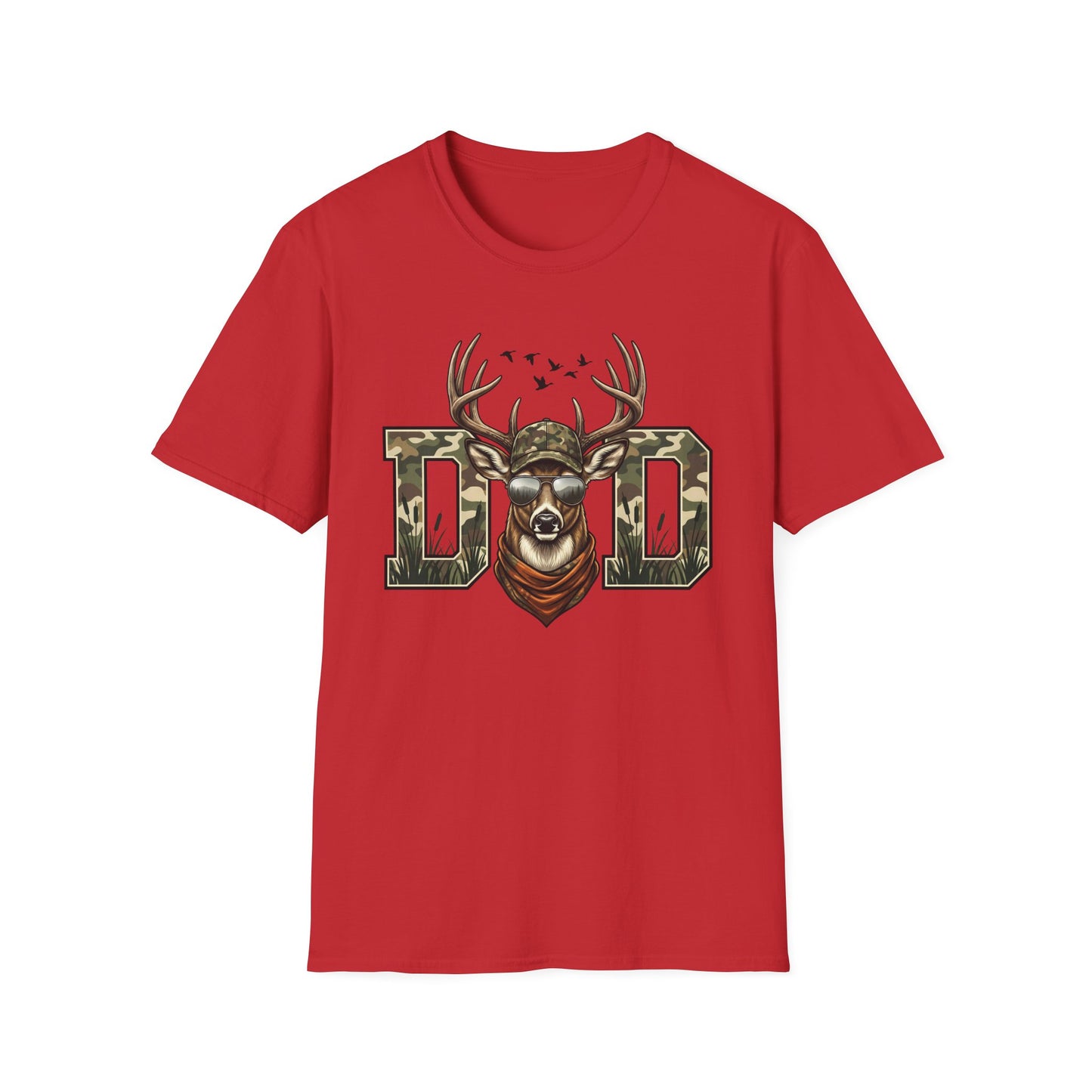 Dad Camo Deer Graphic T-Shirt