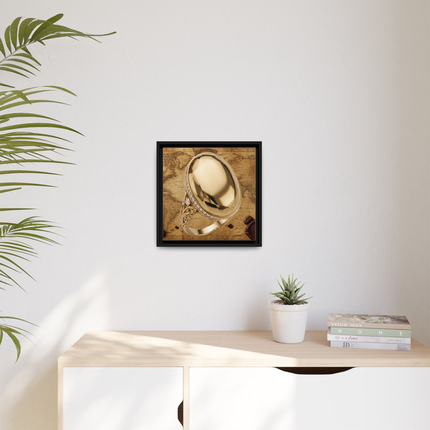 Ornate Gold Ring Framed Canvas