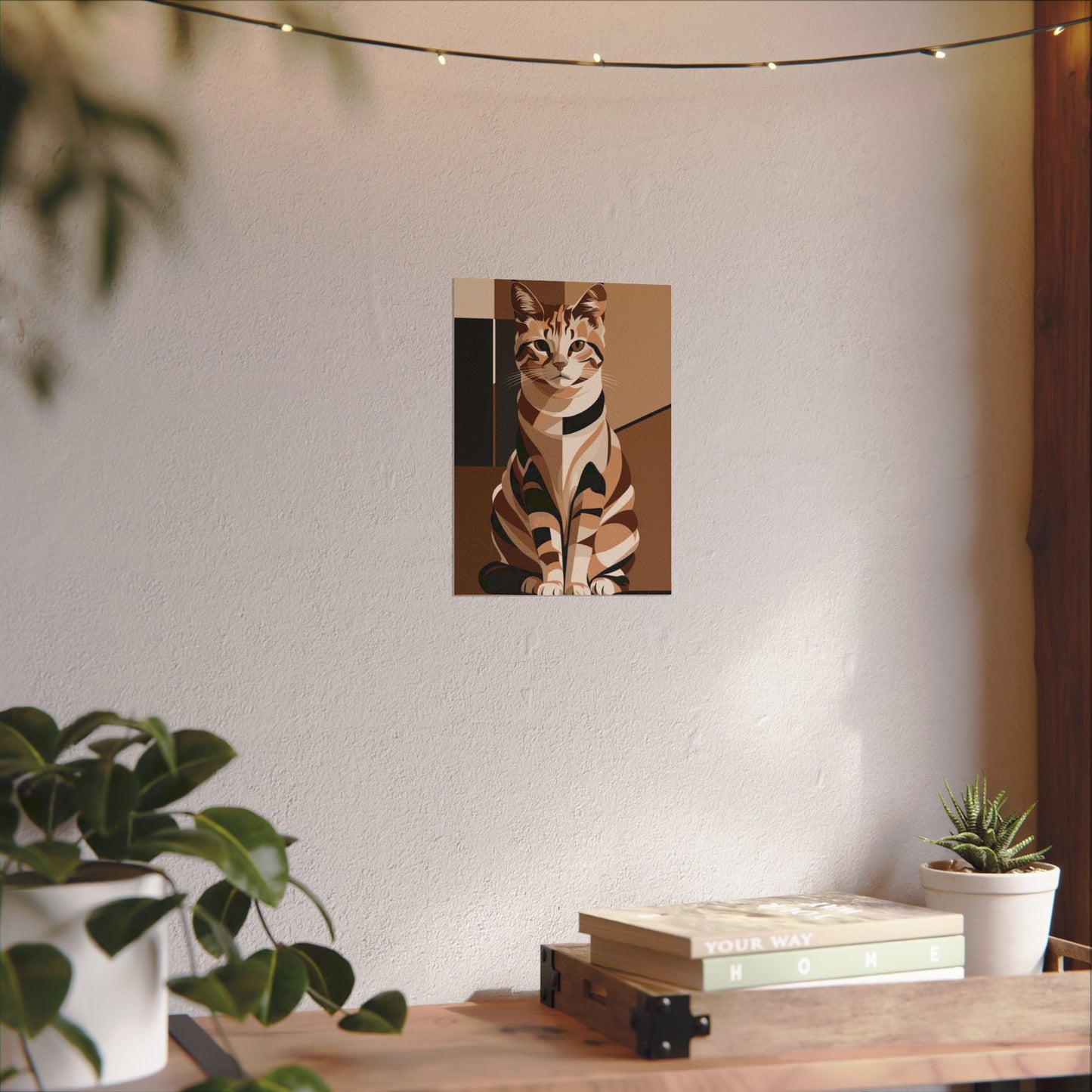 Feline Geometry Poster