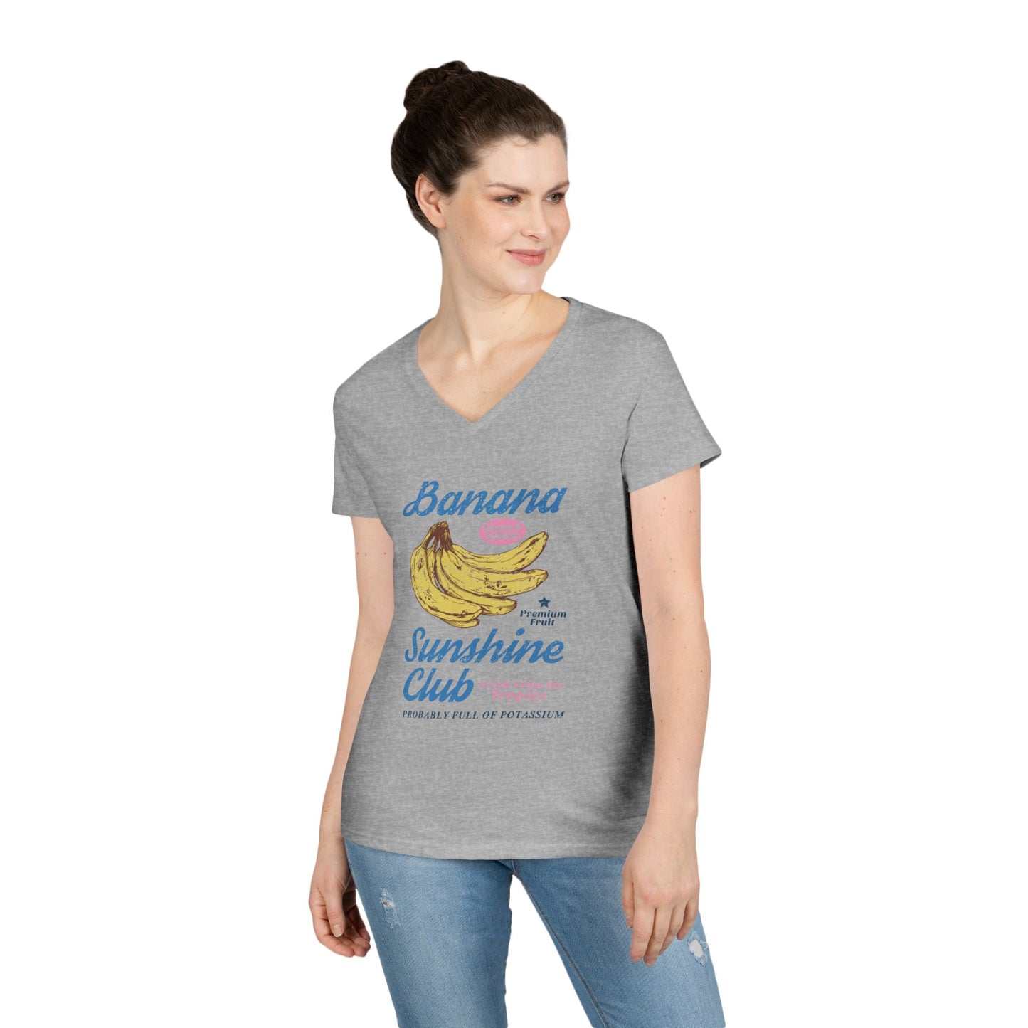 Banana Sunshine Club Women's V-Neck Tee