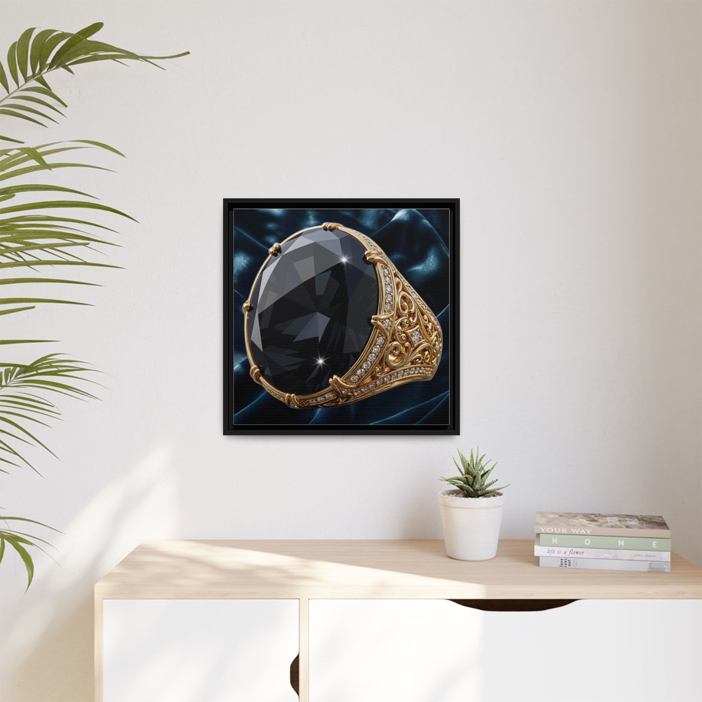 Black Diamond Azure Velvet Canvas
