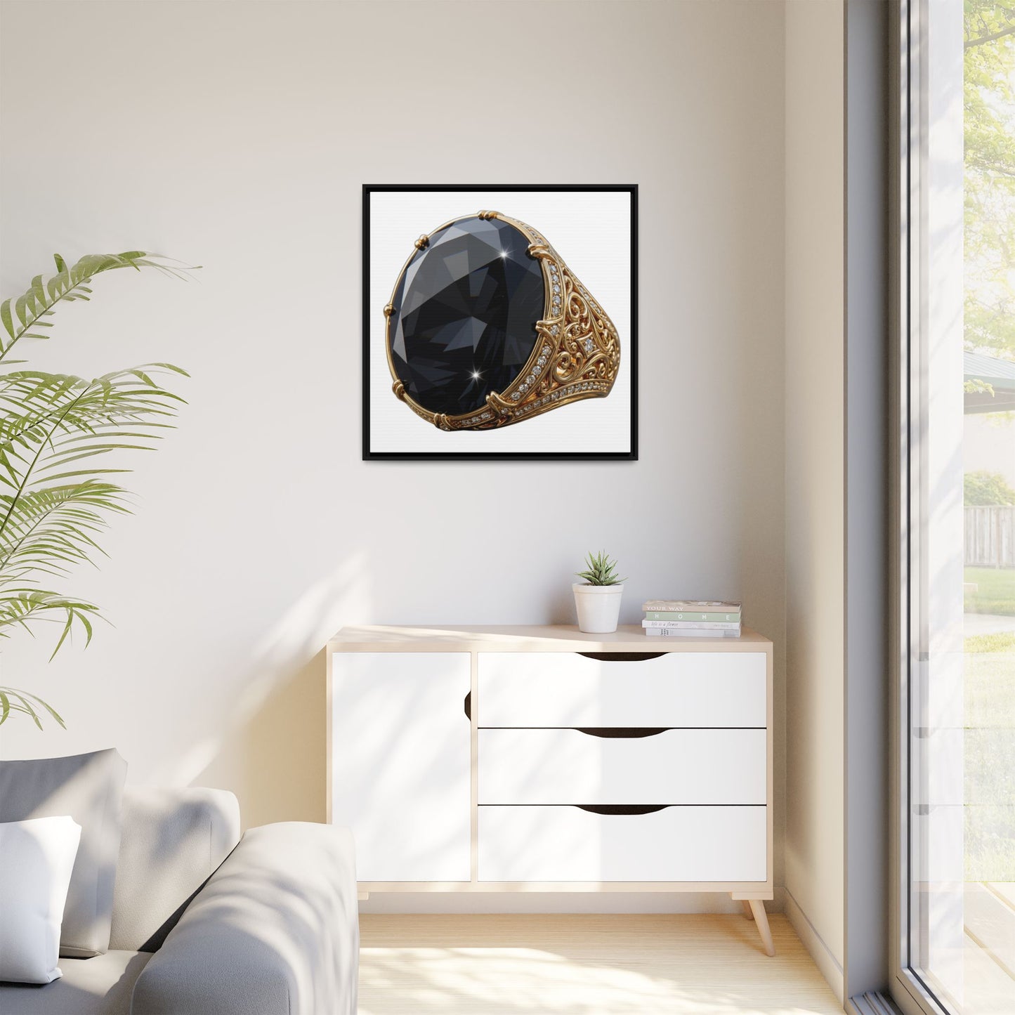Black Diamond Minimal Glow Canvas