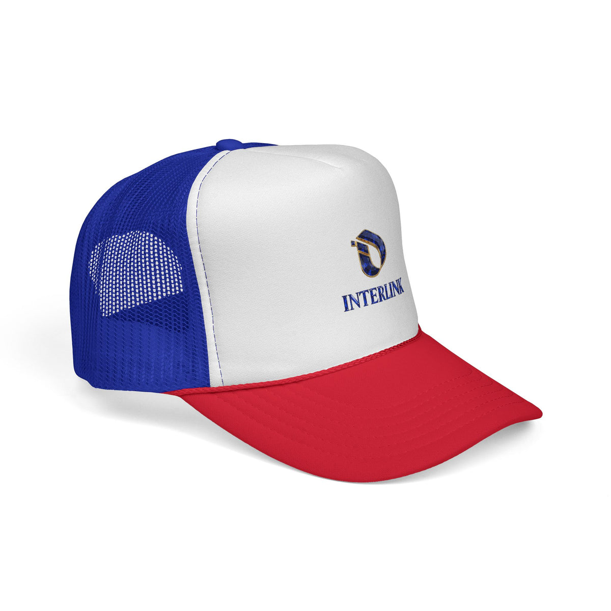Sapphire Facet Interlink Foam-Front Trucker Cap