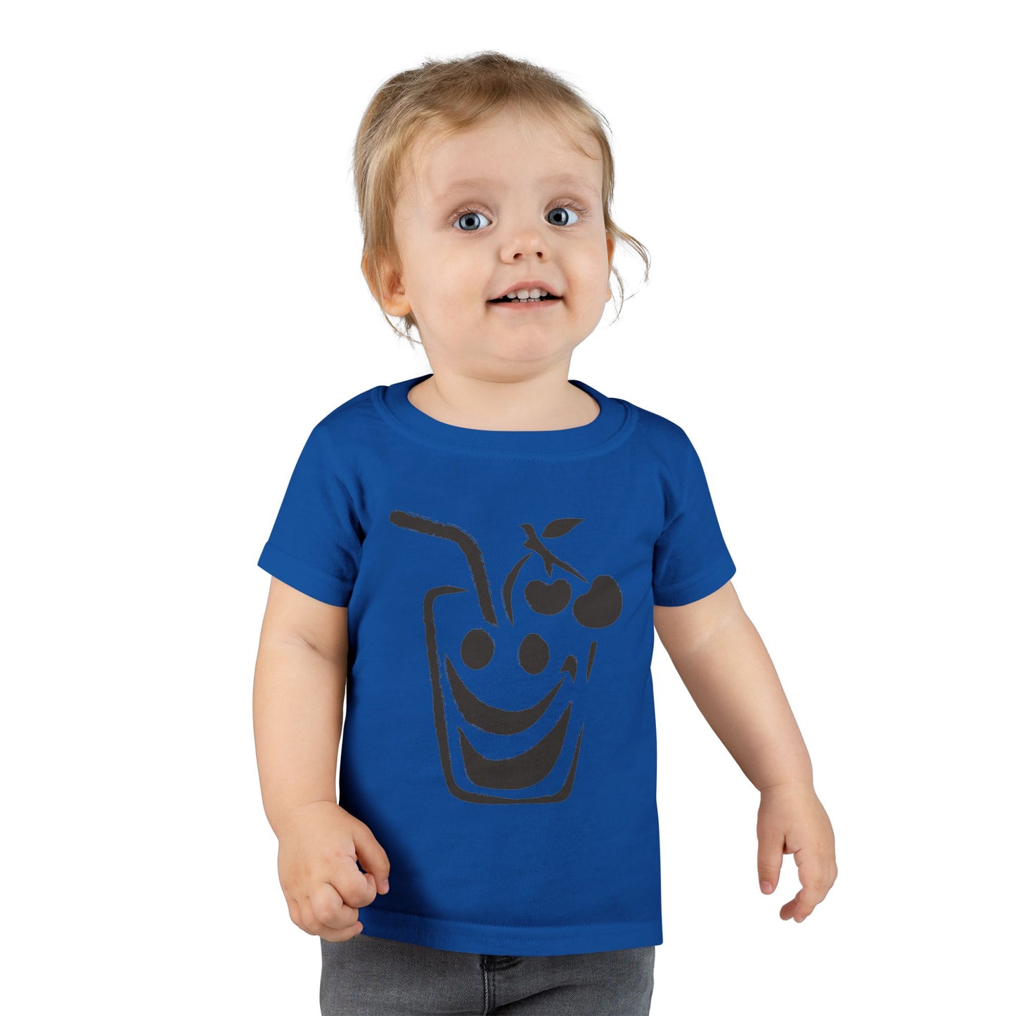 Toddler Smiling Juice Cup Graphic T-Shirt