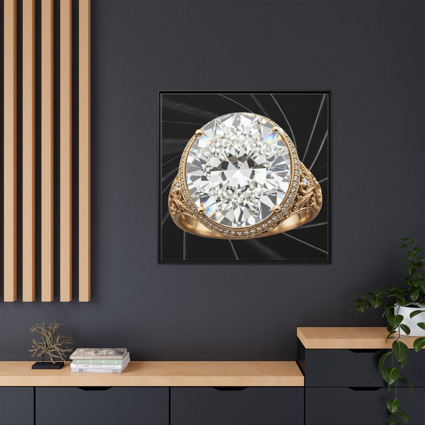 Prismatic Noir Canvas