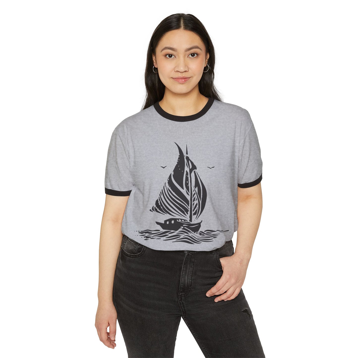 Vintage Sailboat Ringer Tee