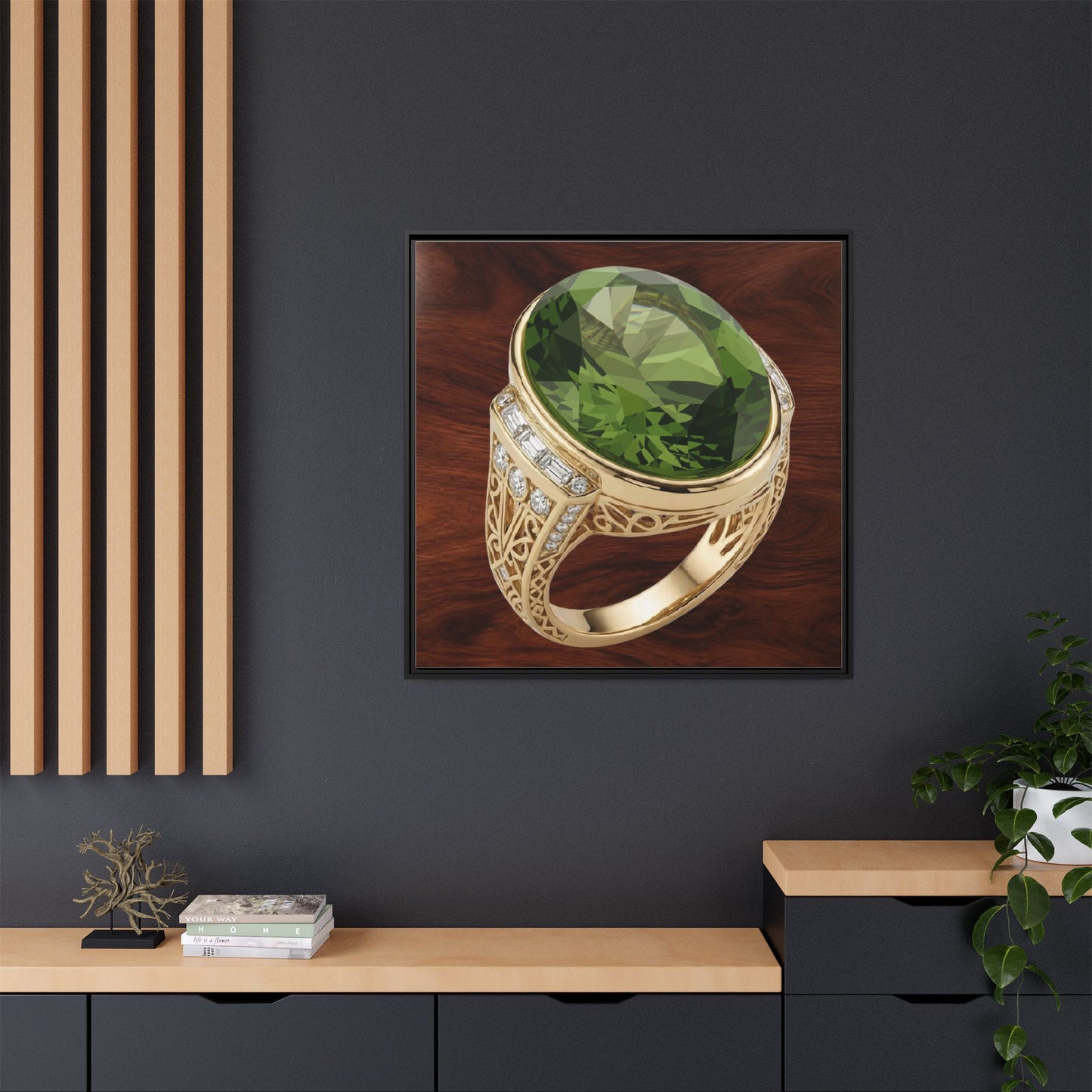 Gilded Peridot Ring Canvas
